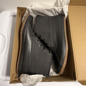 Sperry Breakwater PU Boots Mens Size 12 Black Duck Rain Waterproof STS23644